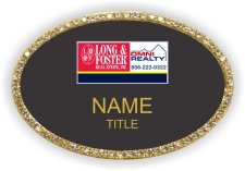 (image for) OMNI Long & Foster Oval Bling Gold badge