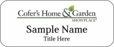 (image for) Cofer's Home and Garden Standard White badge