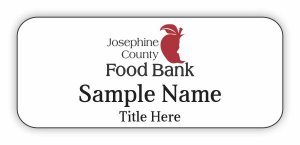 (image for) Josephine County Food Bank Standard White badge