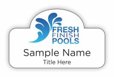 (image for) Fresh Finish Pools Shaped White badge