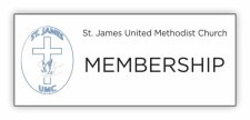 (image for) St. James United Methodist Church Standard White Square Corner badge