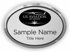 (image for) US Aviation Jet Center Oval Executive Silver badge