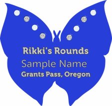 (image for) Rikki's Rounds Shaped Silver badge W/ Jewels