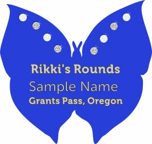 (image for) Rikki\'s Rounds Shaped Silver badge W/ Jewels