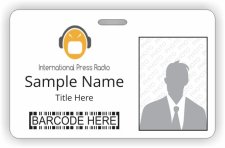 (image for) International Press Radio Barcode ID Horizontal badge