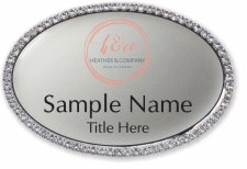 (image for) Heather & Company Realty Group Oval Bling Silver badge