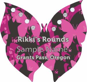 (image for) Rikki\'s Rounds Shaped Silver badge W/ Jewels