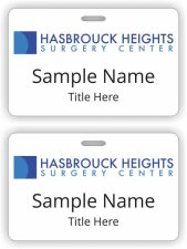 (image for) Hasbrouck Heights Surgery Center, LLC ID Horizontal Double Sided badge