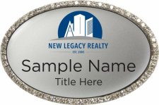 (image for) New Legacy Realty Oval Bling Silver badge