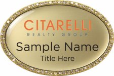 (image for) Citarelli Realty Oval Bling Gold badge
