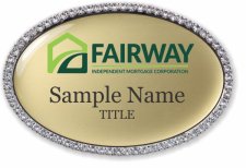 (image for) Fairway Indepent Mortgage Company Oval Bling Silver Other badge