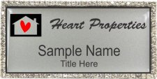 (image for) Heart Properties Bling Silver badge