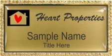 (image for) Heart Properties Bling Gold badge