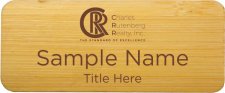 (image for) Charles Rutenberg Realty, Inc. Standard Bamboo Laser Engraved badge
