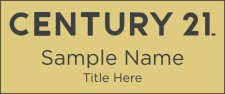 (image for) Century 21 New Logo Standard Gold Square Corner badge