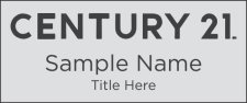 (image for) Century 21 New Logo Standard Silver Square Corner badge