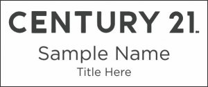 (image for) Century 21 New Logo Standard White Square Corner badge