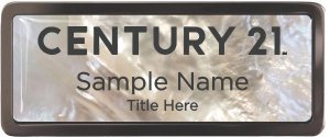 (image for) Century 21 New Logo Black Chrome Mother of Pearl badge