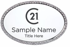 (image for) Century 21 New Logo Oval Bling Silver Other badge