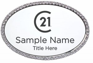 (image for) Century 21 New Logo Oval Bling Silver Other badge