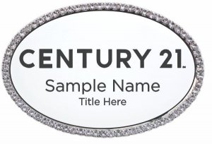 (image for) Century 21 New Logo Oval Bling Silver Other badge