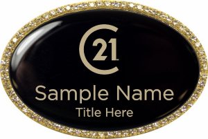 (image for) Century 21 New Logo Oval Bling Gold Other badge