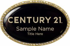 (image for) Century 21 New Logo Oval Bling Gold Other badge