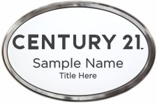 (image for) Century 21 New Logo Oval Prestige Polished badge