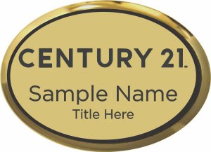 (image for) Century 21 New Logo Oval Executive Gold badge