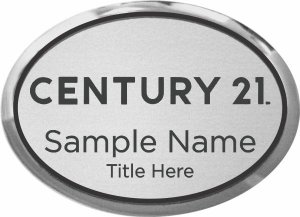 (image for) Century 21 New Logo Oval Executive Silver badge