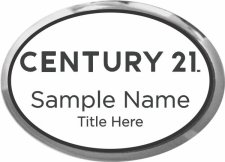 (image for) Century 21 New Logo Oval Executive Silver Other badge