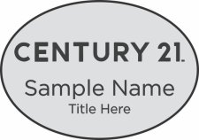 (image for) Century 21 New Logo Oval Silver badge