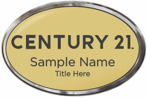 (image for) Century 21 New Logo Oval Prestige Polished badge