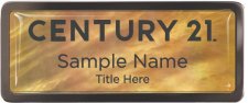 (image for) Century 21 New Logo Black Chrome Mother of Pearl badge