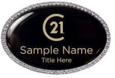 (image for) Century 21 New Logo Oval Bling Silver Other badge