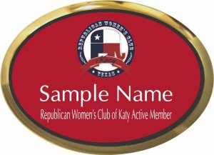 (image for) The Republican Women\'s Club of Katy Oval Executive Gold Other badge