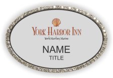 (image for) York Harbor Inn Oval Bling Silver badge