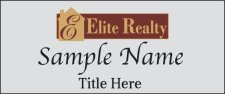 (image for) Elite Realty Standard Silver Square Corner badge