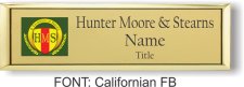 (image for) Hunter Moore & Stearns Small Executive Gold badge