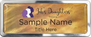 (image for) Indiana Job\'s Daughters Mother of Pearl Polished badge