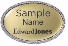 (image for) Edward Jones Oval Bling Silver Other badge