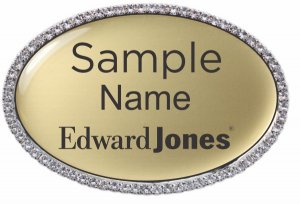 (image for) Edward Jones Oval Bling Silver Other badge