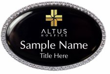 (image for) Altus Hospice Care Oval Bling Silver Other badge
