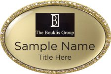 (image for) The Bouklis Group Oval Bling Gold badge