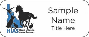 (image for) Heart of Idaho Animal Sanctuary Standard White badge