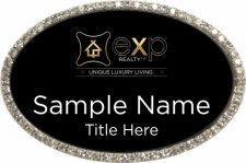 (image for) EXP Realty Oval Bling Silver badge