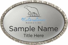 (image for) Winterstorm Marketing Oval Bling Silver badge