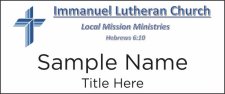 (image for) Immanuel Lutheran Church Standard White Square Corner badge