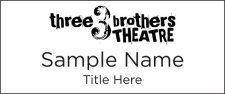 (image for) Three Brothers Theatre Standard White Square Corner badge