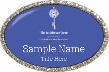 (image for) FaithHouse Realty Group Oval Bling Silver Other badge